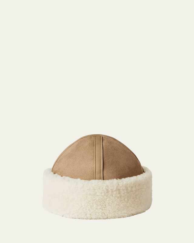 Dyed Shearling Beanie